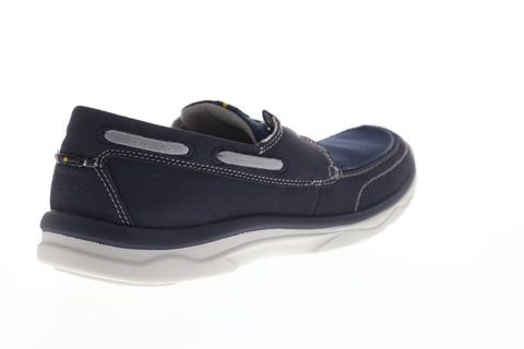 Clarks Marus Edge Mens Blue Mesh & Leather Casual Dress Lace Up Boat Shoes