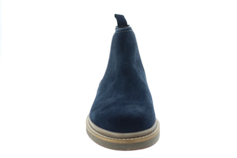 Clarks Bushacre Up 26125197 Womens Blue Suede Slip On Chelsea Boots