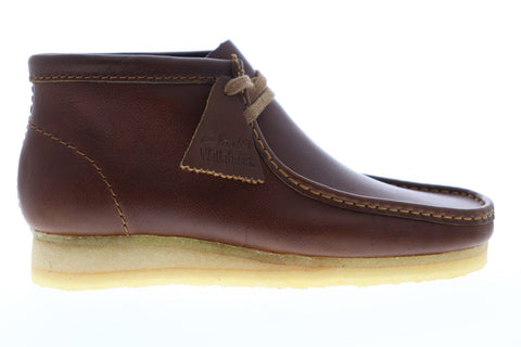 Clarks Wallabee Boot Mens Brown Leather Casual Dress Lace Up Chukkas Shoes