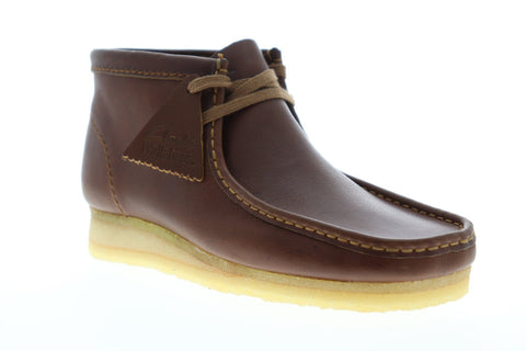 Clarks Wallabee Boot Mens Brown Leather Casual Dress Lace Up Chukkas Shoes