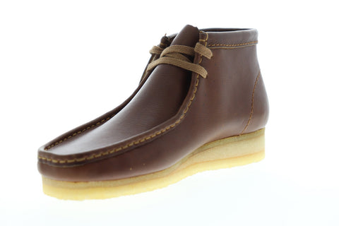 Clarks Wallabee Boot Mens Brown Leather Casual Dress Lace Up Chukkas Shoes
