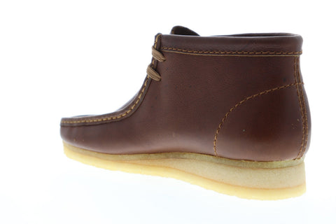 Clarks Wallabee Boot Mens Brown Leather Casual Dress Lace Up Chukkas Shoes