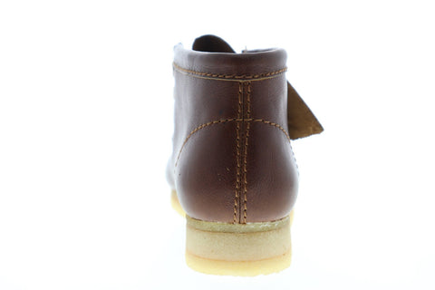 Clarks Wallabee Boot Mens Brown Leather Casual Dress Lace Up Chukkas Shoes