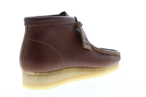 Clarks Wallabee Boot Mens Brown Leather Casual Dress Lace Up Chukkas Shoes