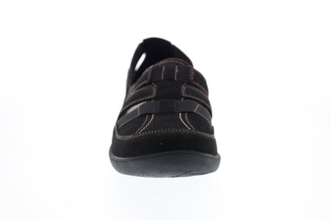 Clarks Sillian Stork 26125891 Womens Black Canvas Strap Flats Shoes