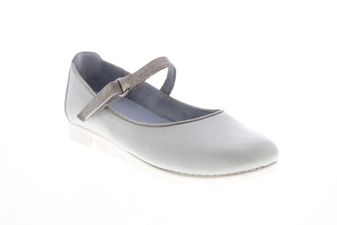 Clarks Tri Axis 26125908 Womens Gray Blue Leather Ballet Flats Shoes