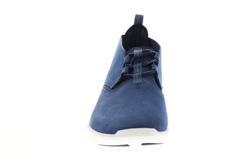 Clarks Triflow Mid 26126080 Mens Blue Nubuck Lace Up Chukkas Boots