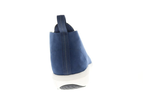 Clarks Triflow Mid 26126080 Mens Blue Nubuck Lace Up Chukkas Boots