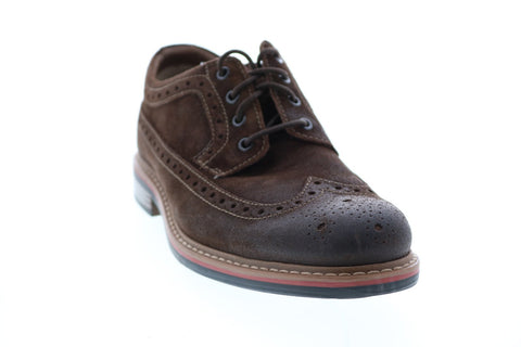 Bostonian Suede Melshire Wing 26126113 Womens Brown Suede Oxford Flats Shoes