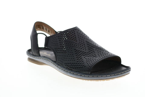 Clarks Sarla Cadence 26126501 Womens Black Wide Slingback Sandals Shoes