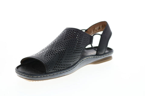Clarks Sarla Cadence 26126501 Womens Black Wide Slingback Sandals Shoes