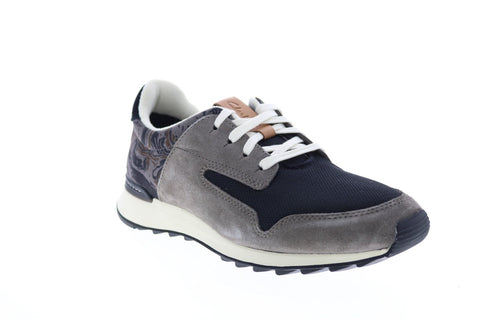 Clarks Floura Mix 26126711 Womens Gray Suede Lace Up Lifestyle Sneakers Shoes