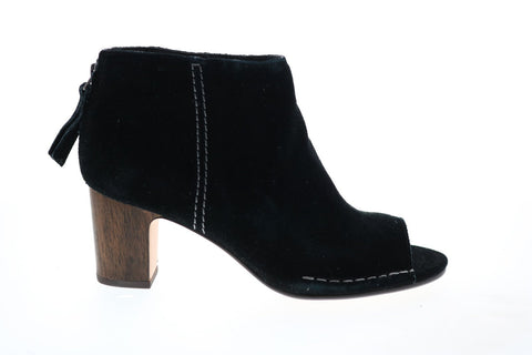 Clarks Spiced Melody 26127292 Womens Black Leather Ankle & Booties Boots
