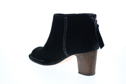 Clarks Spiced Melody 26127292 Womens Black Leather Ankle & Booties Boots