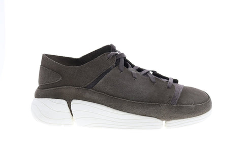 Clarks Trigenic Evo 26128328 Mens Gray Suede Lifestyle Sneakers Shoes