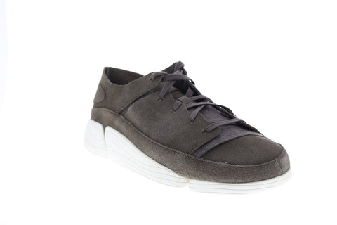 Clarks Trigenic Evo 26128328 Mens Gray Suede Lifestyle Sneakers Shoes