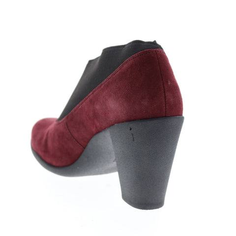 Clarks Adya Luna 26128434 Womens Burgundy Suede Slip On Pumps Heels Shoes