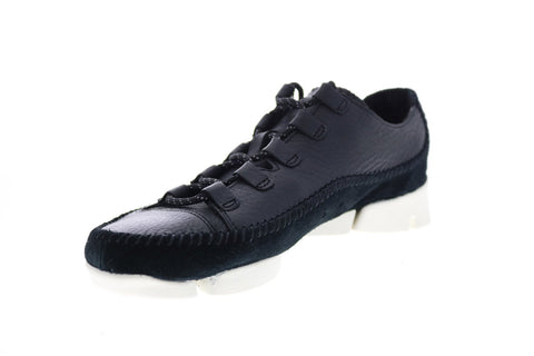 Clarks Trigenic Flex 2 26128540 Mens Black Leather Lifestyle Sneakers Shoes