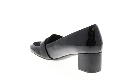 Clarks Tealia Elva 26128894 Womens Black Leather Slip On Pumps Heels Shoes