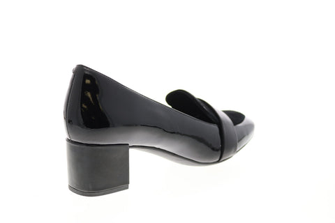 Clarks Tealia Elva 26128894 Womens Black Leather Slip On Pumps Heels Shoes