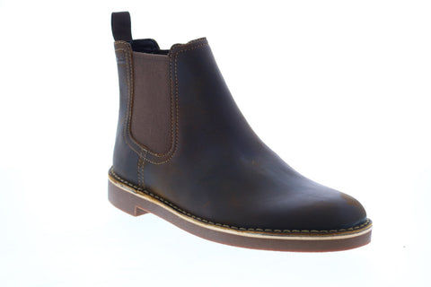 Clarks Bushacre Hill 26129784 Mens Brown Leather Slip On Chelsea Boots