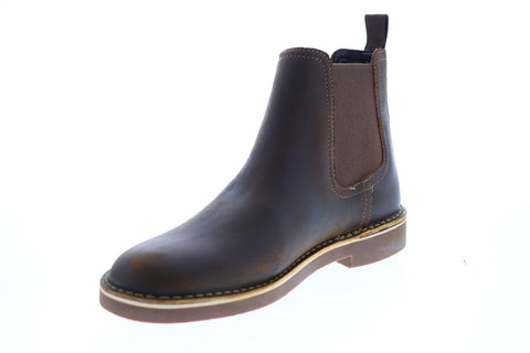 Clarks Bushacre Hill 26129784 Mens Brown Leather Slip On Chelsea Boots