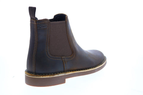 Clarks Bushacre Hill 26129784 Mens Brown Leather Slip On Chelsea Boots
