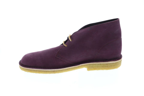 Clarks Desert Boot 26129941 Mens Purple Nubuck Leather Comfort Desert Boots