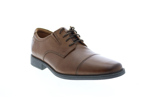 Clarks Tilden Captoe Oxford 26130096 Mens Brown Leather Oxfords Cap Toe Shoes