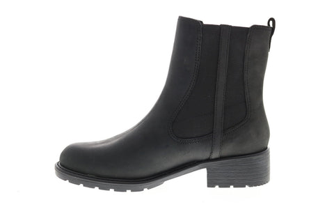 Clarks Orinoco Club 26130355 Womens Black Wide Leather Slip On Chelsea Boots