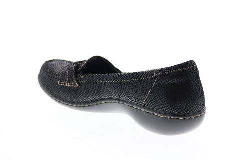 Clarks Ashland Bubble 26130403 Womens Black Wide Loafer Flats Shoes
