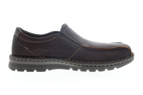 Clarks Vanek Step Mens Brown Leather Casual Slip Ons Loafers Shoes