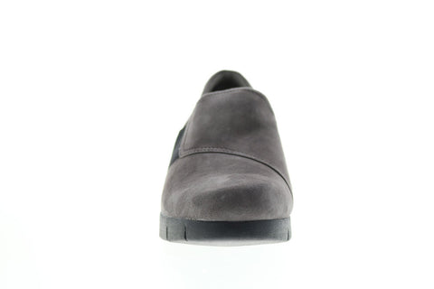 Clarks Daelyn Monarch 26130733 Womens Gray Wide Nubuck Loafer Flats Shoes