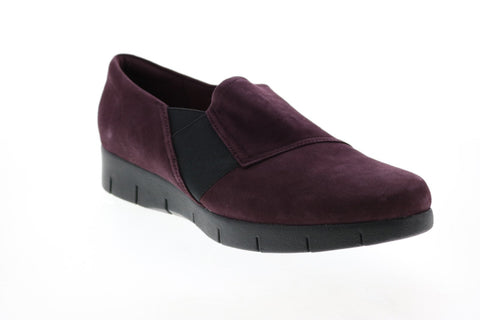 Clarks Daelyn Monarch 26130734 Womens Purple Nubuck Loafer Flats Shoes