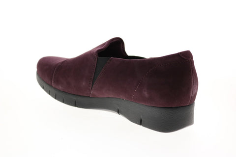 Clarks Daelyn Monarch 26130734 Womens Purple Nubuck Loafer Flats Shoes