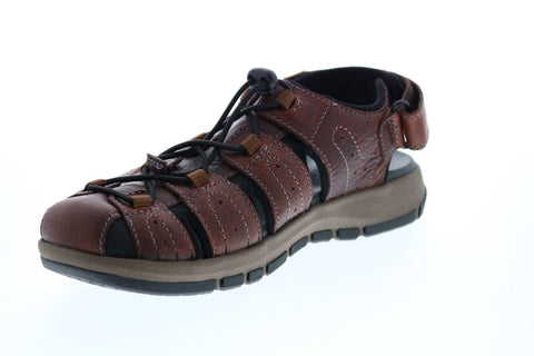 Clarks Brixby Cove 26131521 Mens Brown Leather Strap Sport Sandals Shoes