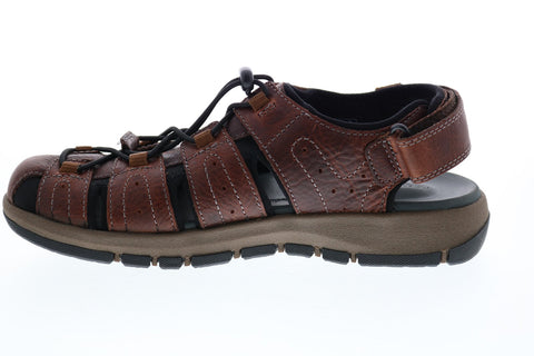 Clarks Brixby Cove 26131521 Mens Brown Leather Strap Sport Sandals Shoes