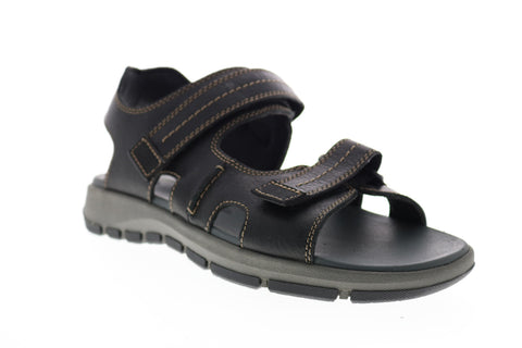 Clarks Brixby Shore 26131545 Mens Black Wide 2E Leather Sport Sandals Shoes