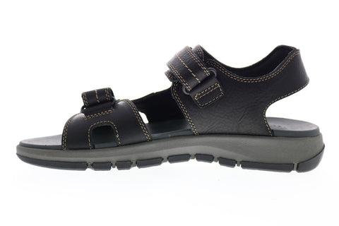 Clarks Brixby Shore 26131545 Mens Black Wide 2E Leather Sport Sandals Shoes