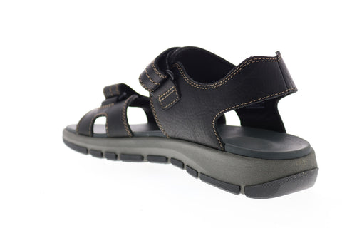 Clarks Brixby Shore 26131545 Mens Black Wide 2E Leather Sport Sandals Shoes