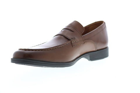 Clarks Tilden Way 26131576 Mens Brown Leather Slip On Penny Loafers Shoes