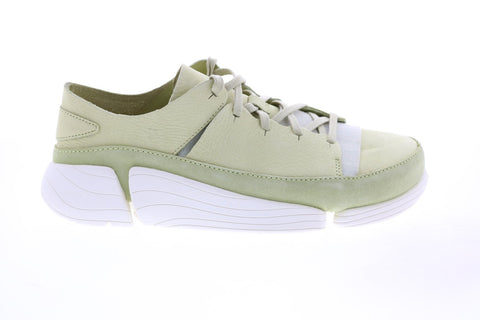 Clarks Trigenic Evo 26131590 Womens Green Nubuck Lifestyle Sneakers Shoes
