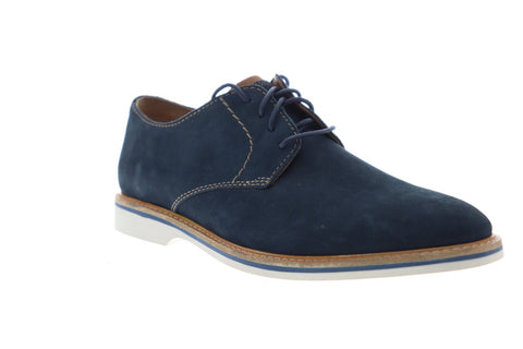 Clarks Atticus Lace 26131819 Mens Blue Nubuck Casual Lace Up Oxfords Shoes