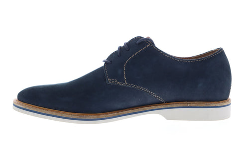 Clarks Atticus Lace 26131819 Mens Blue Nubuck Casual Lace Up Oxfords Shoes