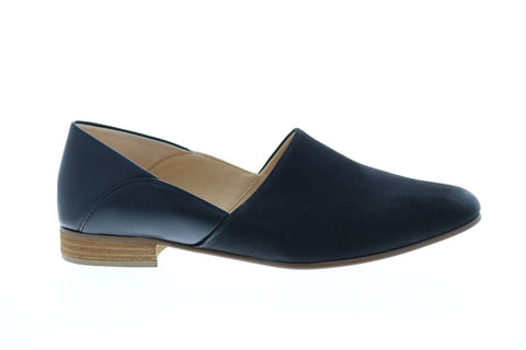 Clarks Pure Tone 26132485 Womens Black Wide Nubuck Loafer Flats Shoes