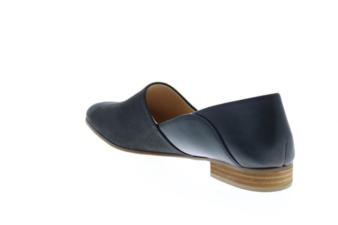 Clarks Pure Tone 26132485 Womens Black Wide Nubuck Loafer Flats Shoes