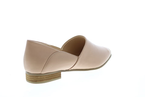 Clarks Pure Tone 26132486 Womens Beige Wide Leather Slip On Loafer Flats Shoes