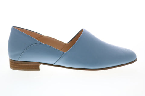 Clarks Pure Tone 26132488 Womens Blue Leather Loafer Flats Shoes