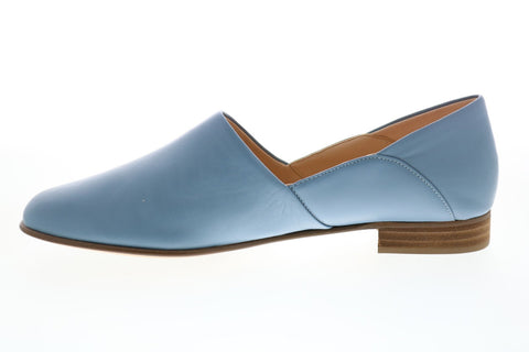 Clarks Pure Tone 26132488 Womens Blue Leather Loafer Flats Shoes