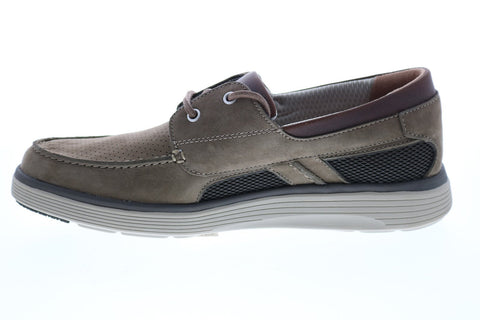 Clarks Un Abode Step Mens Green Wide Boat Shoes Loafers & Slip Ons Shoes